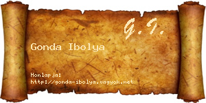 Gonda Ibolya névjegykártya