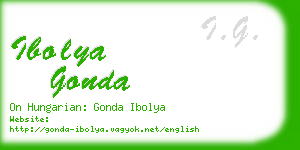 ibolya gonda business card